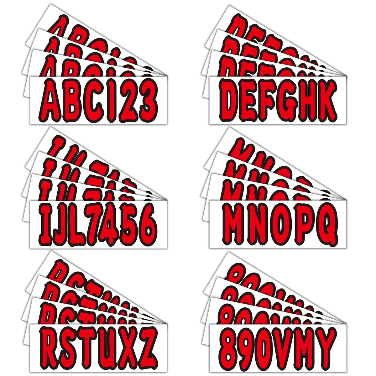 Set of 4 Hull ID Registration Decals for PWC Water Craft Jet Ski (Custom)