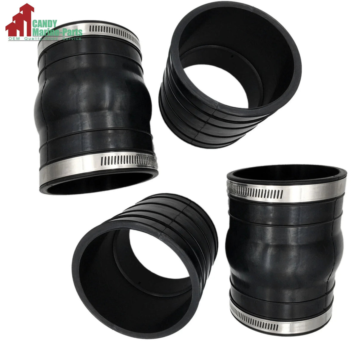 Exhaust Hose Bellows for OMC Volvo Penta 4.3 5.0 5.7 (Upper Lower Rubber Coupler)