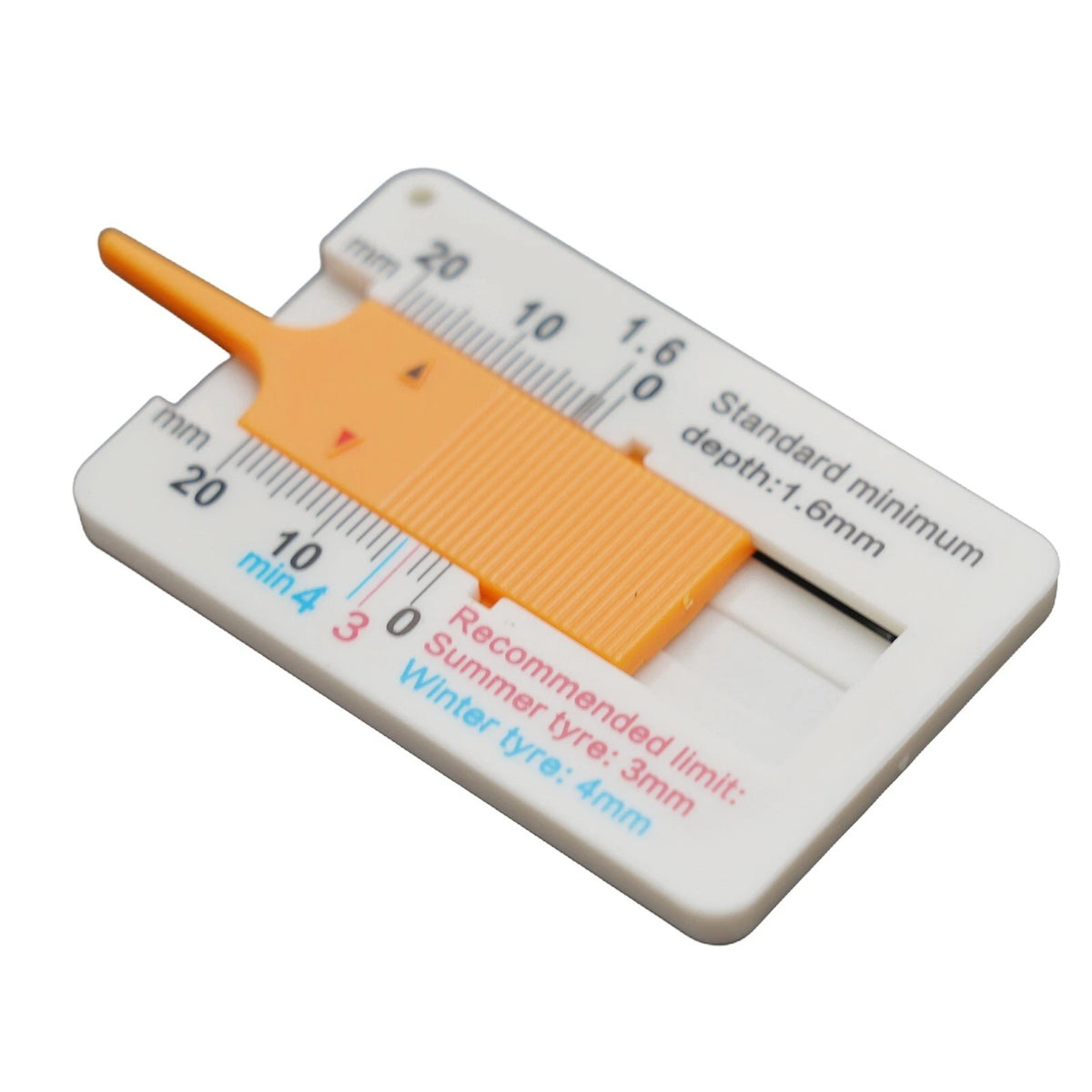 Car Motorcycle Tyre Tread Ruler Depth Gauge Meter Wheel Measuring Tool