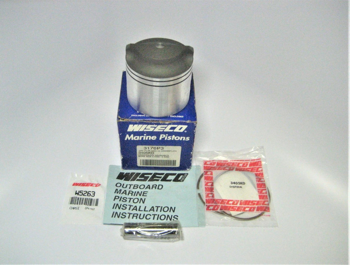 Wiseco 3176P3 74-78 Johnson Evinrude OMC Crossflow 85HP Outboard Piston Kit