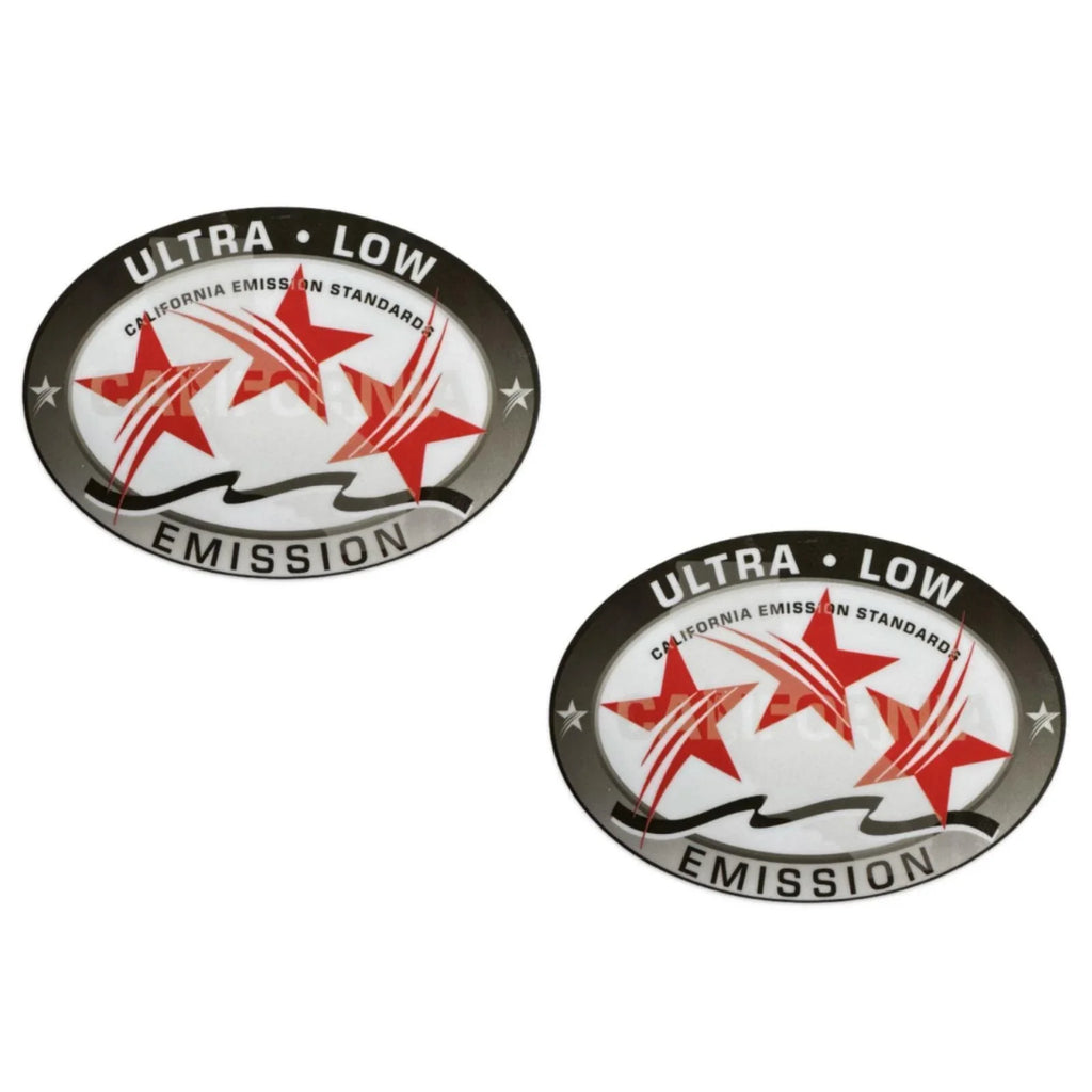 Set of 2 Ultra Low Emission Stickers for Mercury Honda (9.1x6.1cm)