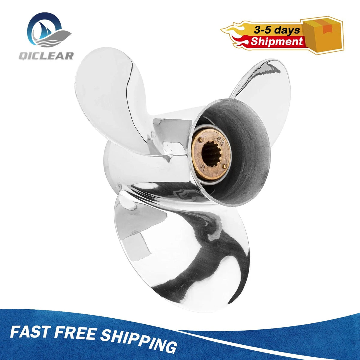 10 1/2 X 13 Stainless Steel Boat Prop Fit Mercury 25-70HP 13T NO.48-855858A4 6,RH