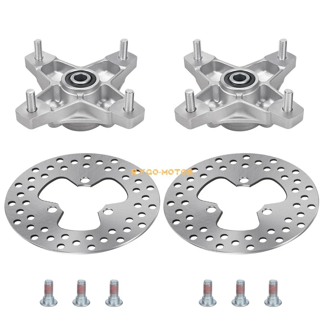 2X Front Wheel Hubs w/ Brake Disc Rotors for Honda TRX250X TRX400X (2009–2014)