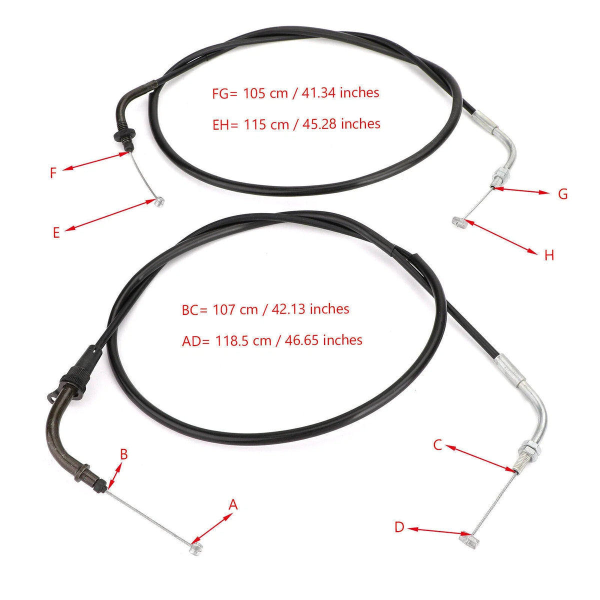 Throttle Cable 5PB-26311-10 for Yamaha V-Star 1100 (1999–2011)
