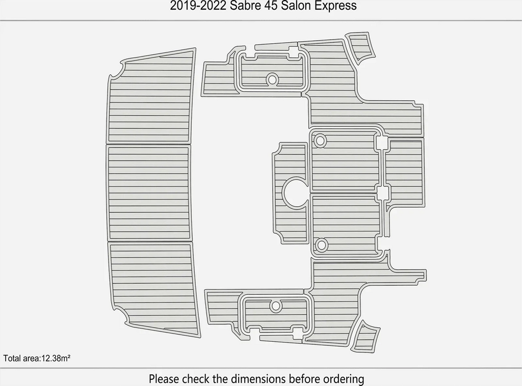 EVA Pad Teak Flooring Mat for Sabre 45 Salon Express (2019)