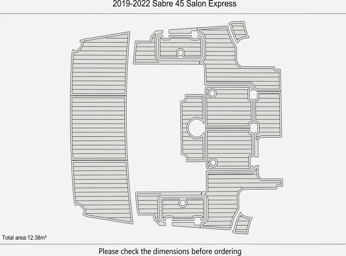 EVA Pad Teak Flooring Mat for Sabre 45 Salon Express (2019)
