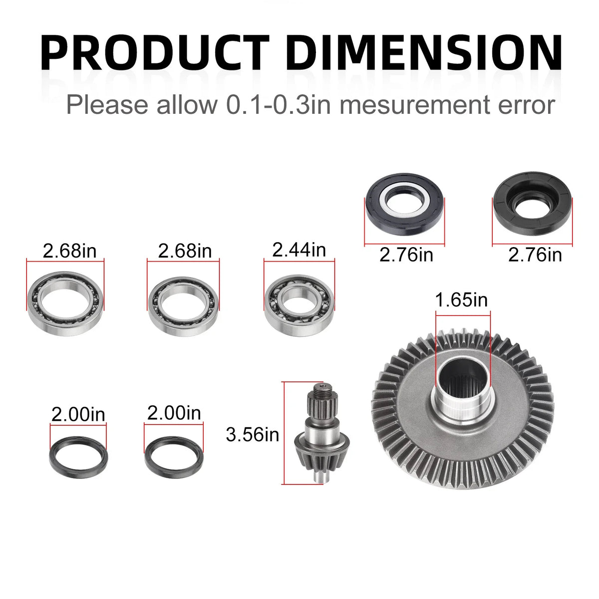 Rear Differential Rebuild Gears Kit for Honda Recon 250 TRX250 (2002–2023)
