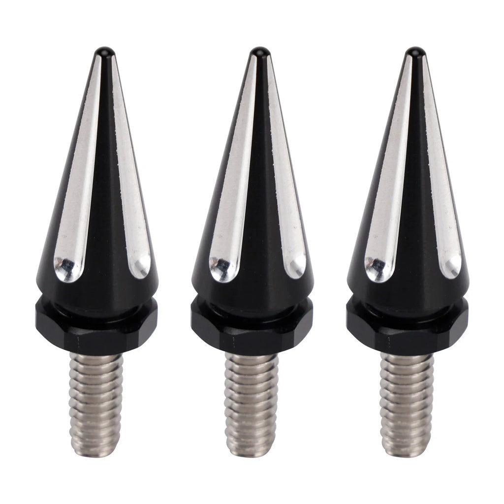 3 Pack Spike Windshield Fairing Mounting Bolts Black for Harley Touring (1996–2013)