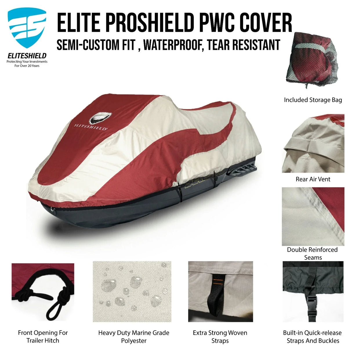 EliteShield Waterproof Storage Cover for Yamaha Wave Blaster (1993–1999)