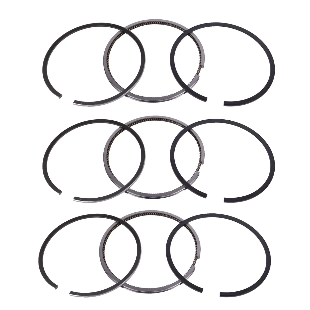 3 Set Piston Rings 16292-21050 for Kubota D1105 D1305 B2410 F2560 ZD28 RTV1100
