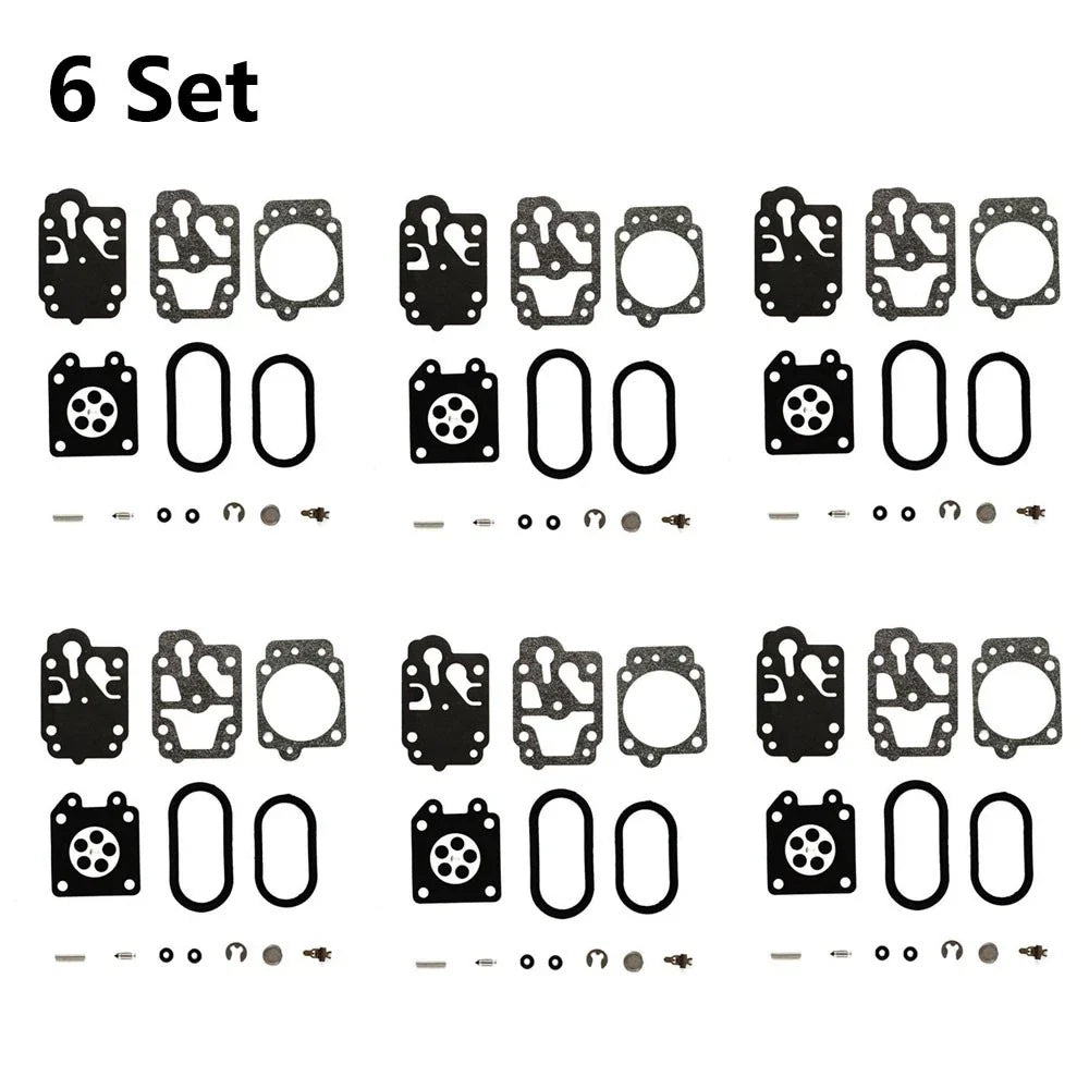6x Carburetor Overhaul Parts Set for Husqvarna 130BT (Walbro K20-WYA)