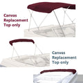 BIMINI TOP BOAT COVER CANVAS FABRIC BURGUNDY with BOOT FITS 3BOW 72"L 54"H 91"-96"W