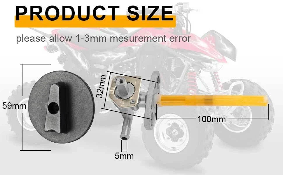 Fuel Gas Petcock Valve Switch for Honda TRX400X TRX400EX (1999–2008)