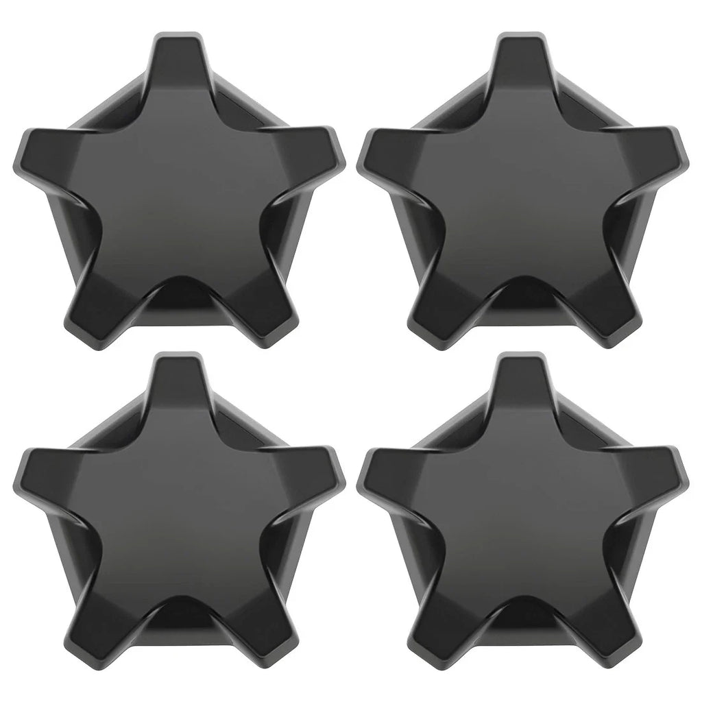 Set of 4 Matte Flash Black 5 Lug Rim Caps for Polaris RZR Pro R (2022–2024)