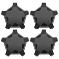 Set of 4 Matte Flash Black 5 Lug Rim Caps for Polaris RZR Pro R (2022–2024)