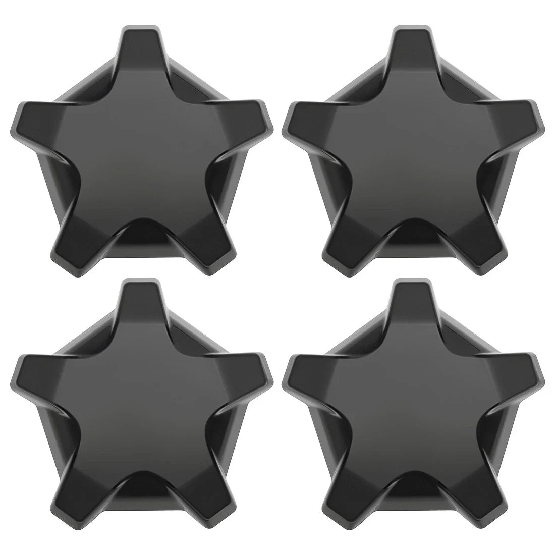 Set of 4 Matte Flash Black 5 Lug Rim Caps for Polaris RZR Pro R (2022–2024)