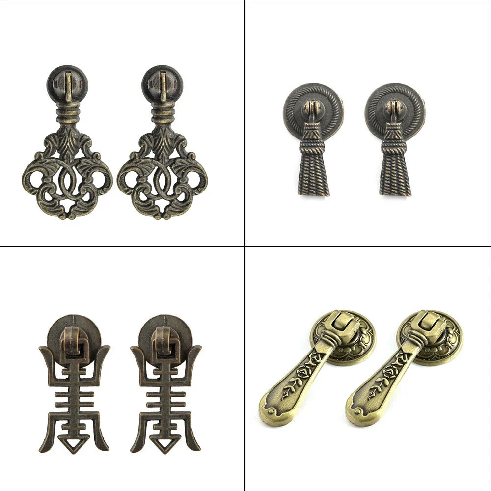 2X Antique Zinc Alloy Pull Handle Knob for Door Drawer Cabinet (No Years)