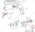 Lower Unit Oil Seal Kit for Suzuki Marine 4/5HP (09282-12008, 09282-12003, 09280-49002)