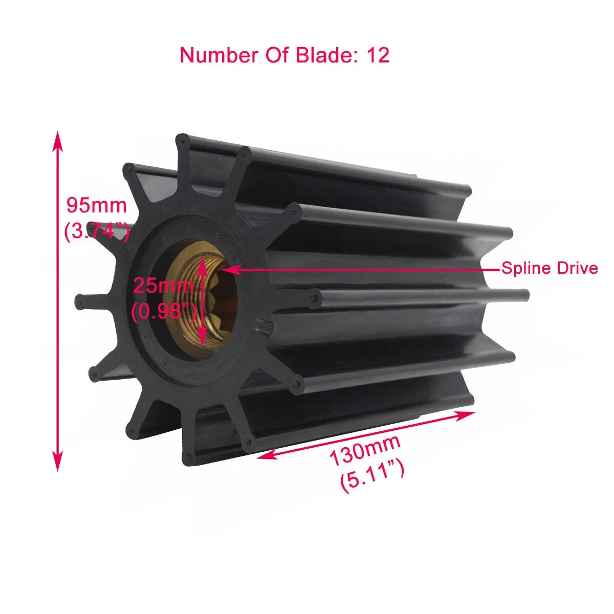 Engine Water Pump Impeller for Man D2842 LE LYE LZE (51.06506.0106, CEF 500186)