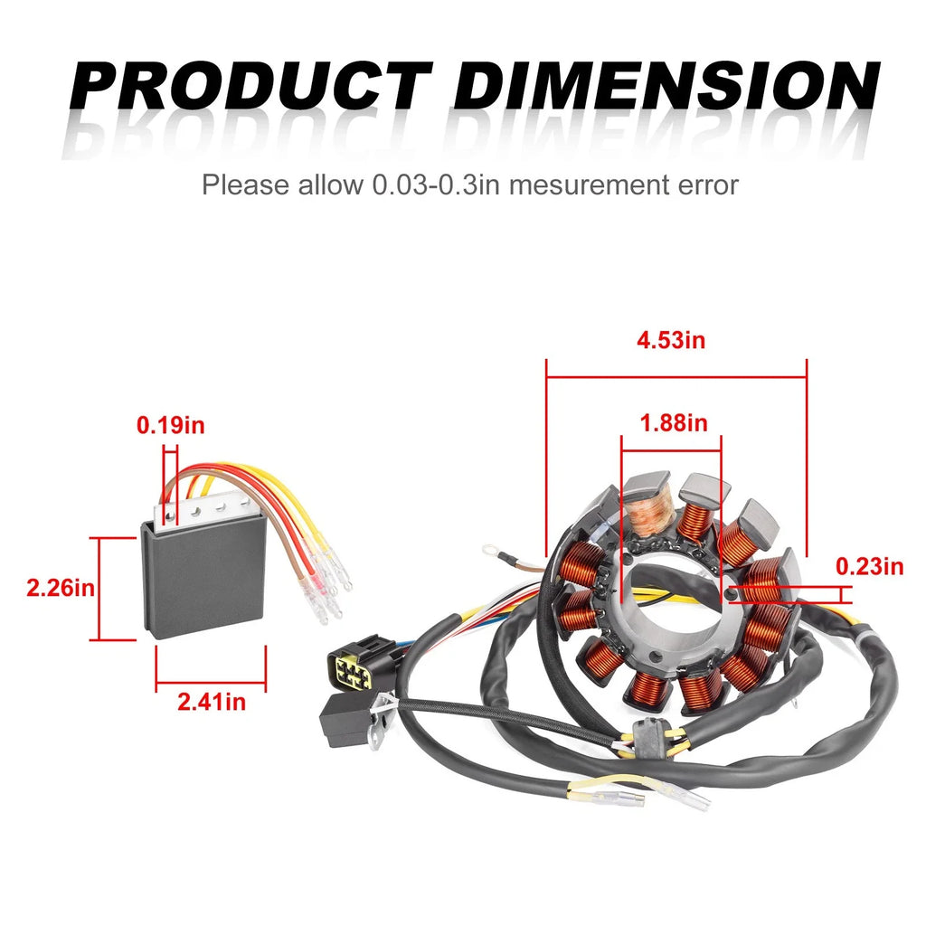 Stator & Rectifier for Polaris ATV PRO 500 4X4 (2002) S# 02-02358+
