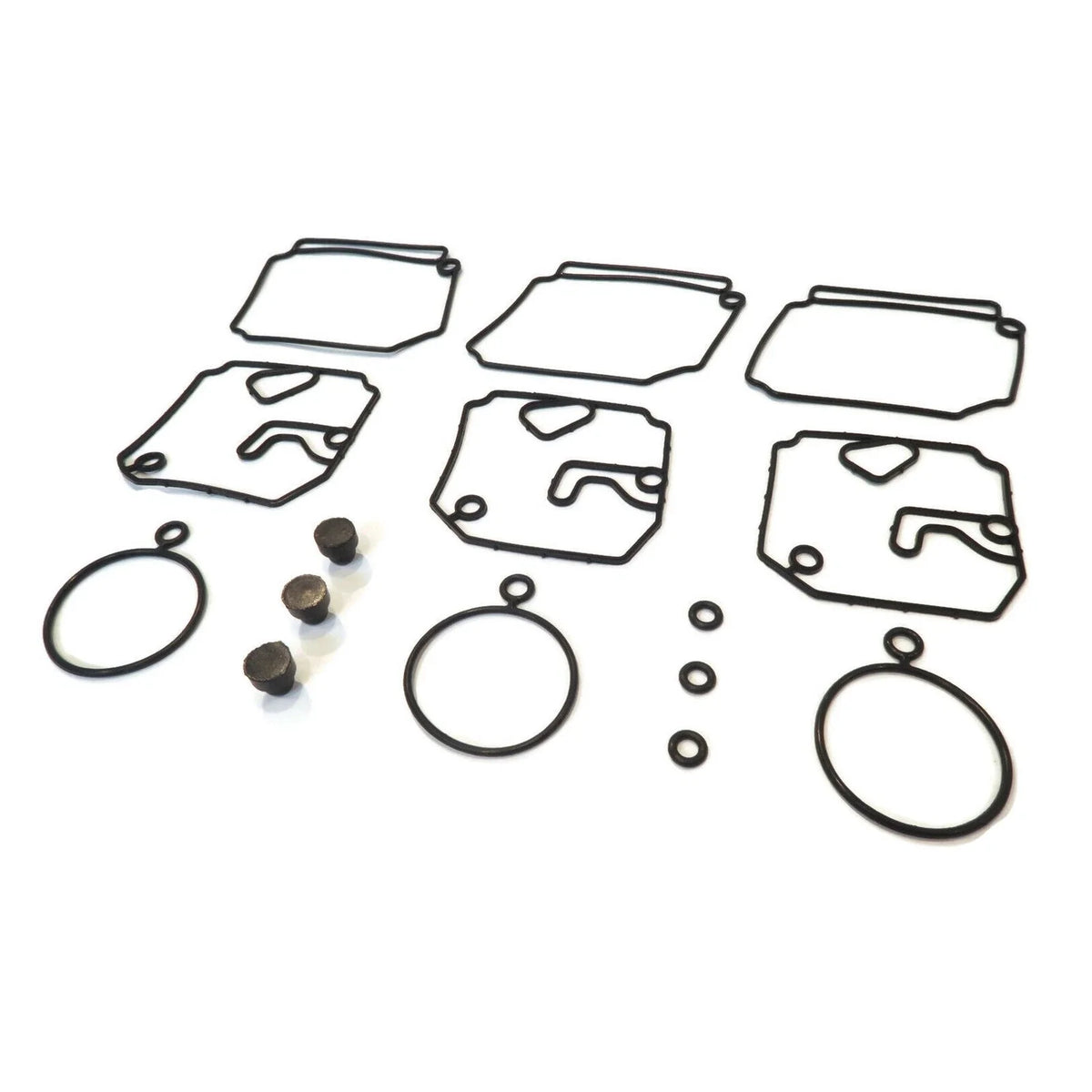 3-Pack Carburetor Rebuild Kit for Yamaha Outboard 2-Stroke (1989–2009)