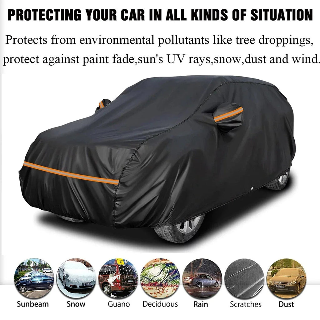 210T Full Car Cover for Nissan Rogue X-Trail Murano (191x73x67in)