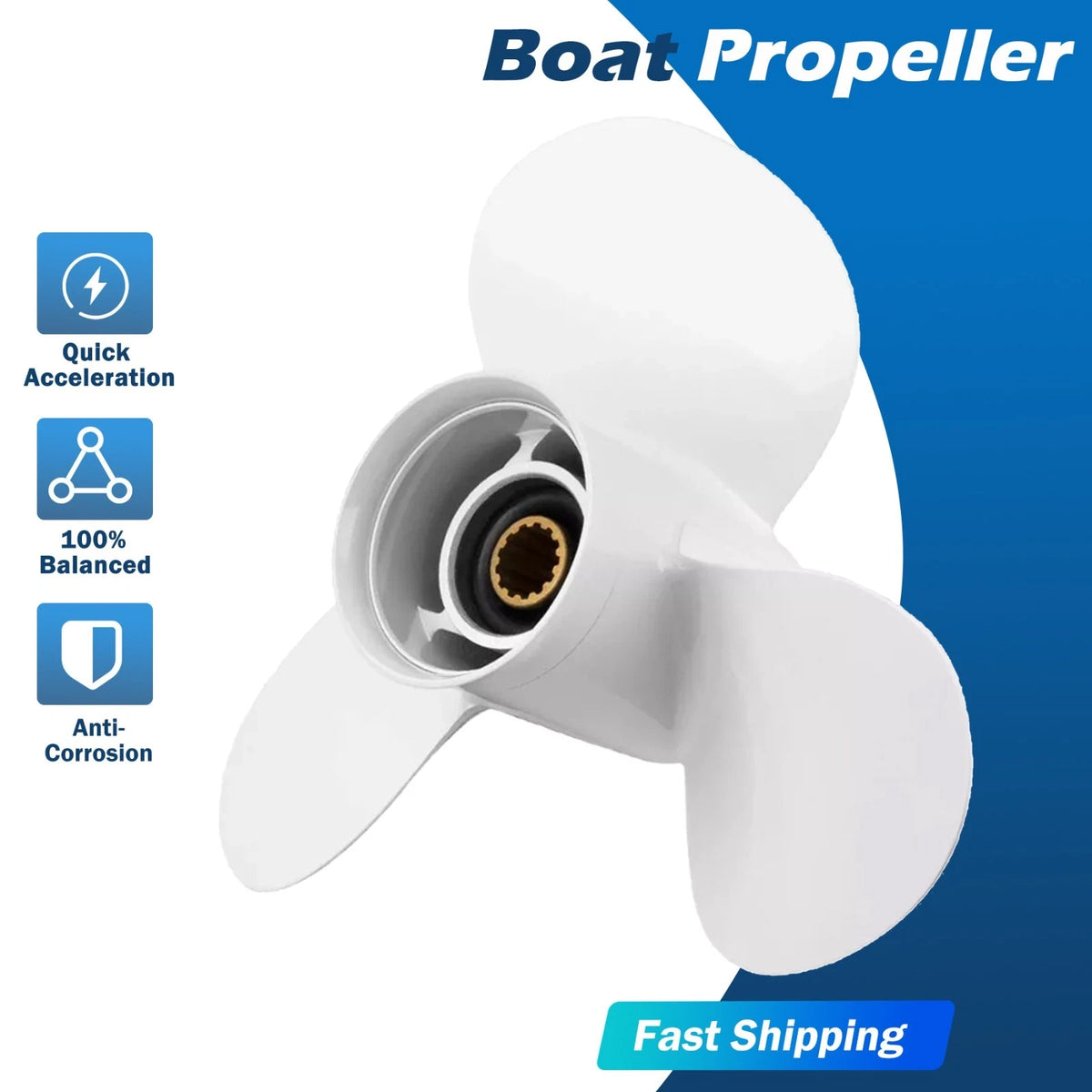 10 5/8x12 Boat Propeller Fit Yamaha Outboard Engines 25-60HP 6H5-45952-00-0 0 13T