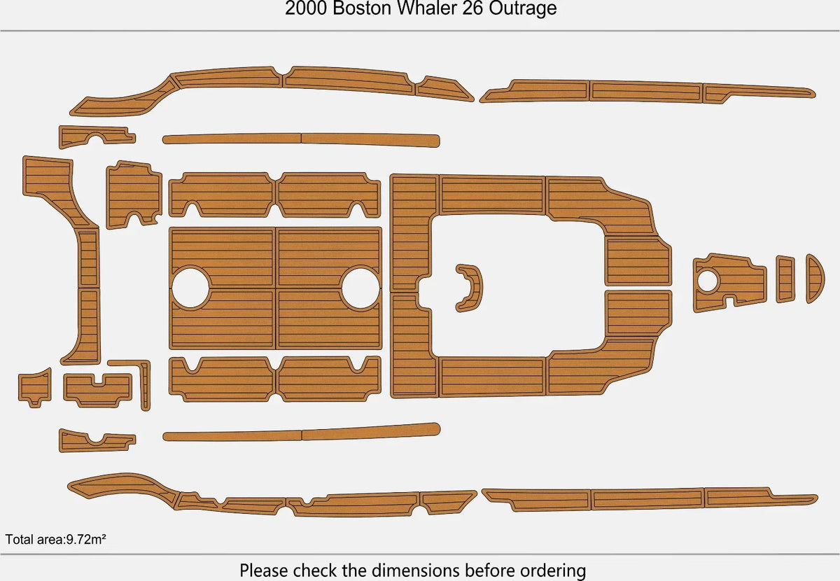 EVA Foam Flooring Mat for Boston Whaler 26 Outrage (2000)