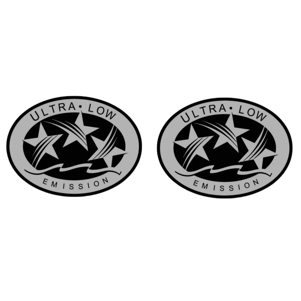 2X Outboard Graphic Sticker Silver for California DOT (3 Star)