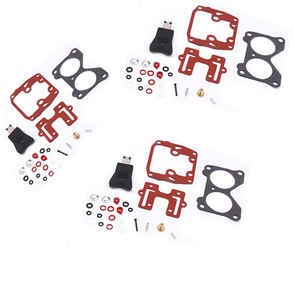 3Pcs Carburetor Rebuild Kit for Johnson Evinrude V6 (439076, 434888, 383906)