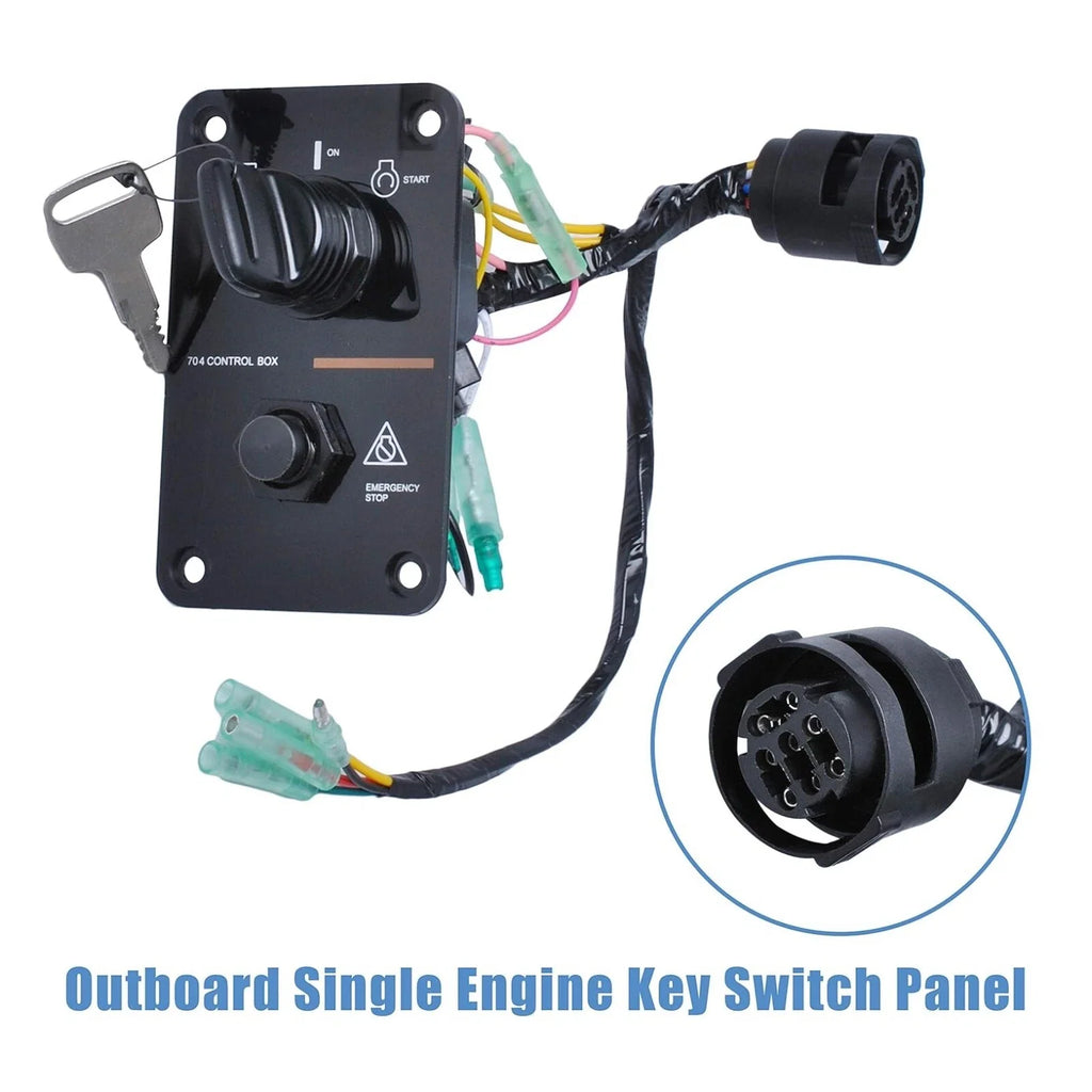 Single Engine Key Switch Panel with Lanyard for Yamaha (704-82570-12-00)