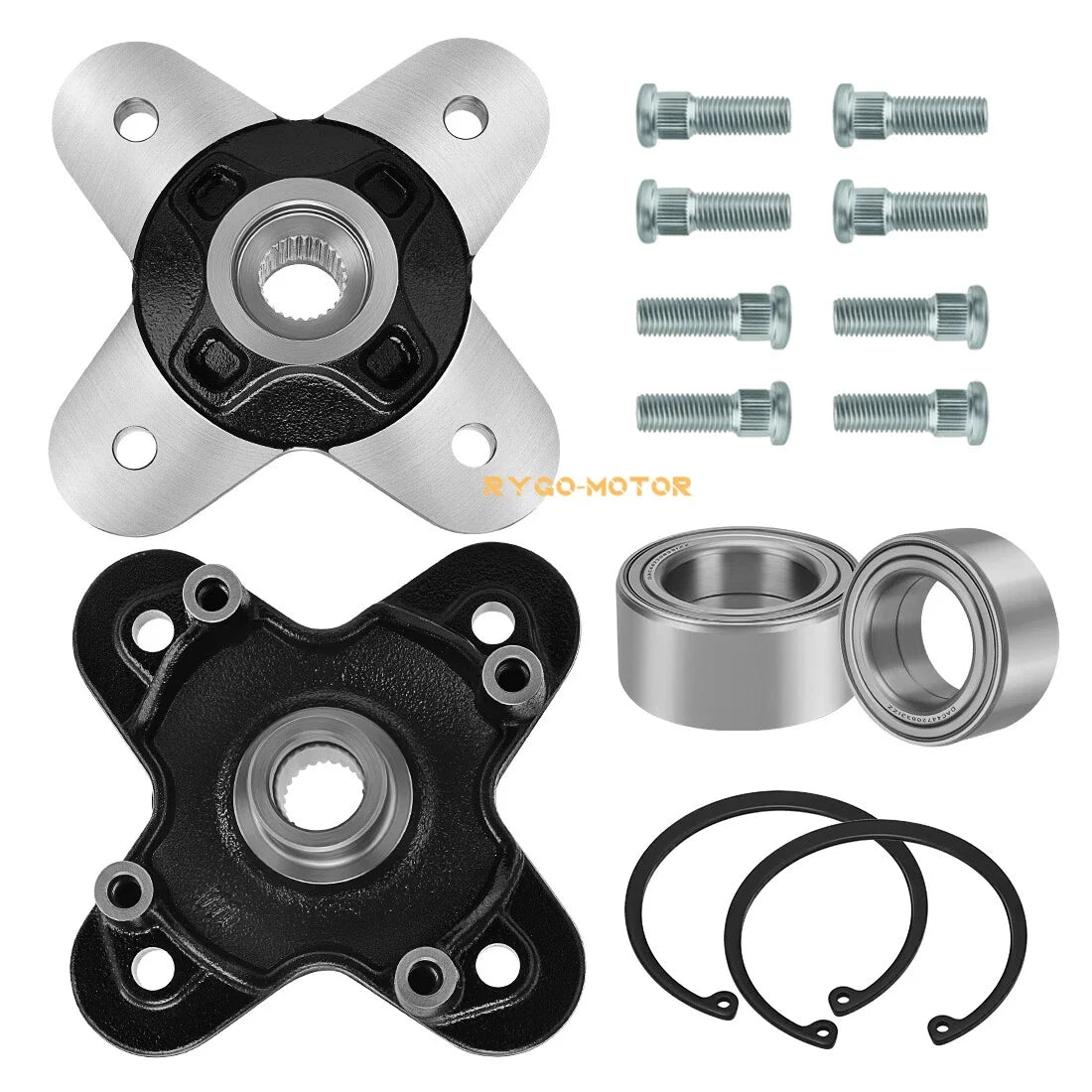 2X Front/Rear Wheel Hubs & Bearing Bolts Kit for Polaris RZR 1000 900 (2015–2025)