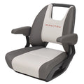 Manitou Pontoon Boat Low Back Helm Seat 3014-0008414 - Gray - Red