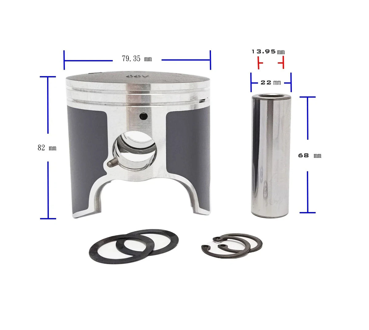 Piston Kit STD for Yamaha PWC Wave Running XL XA XR GP 1200 (1996–2001) 66V-11631-00