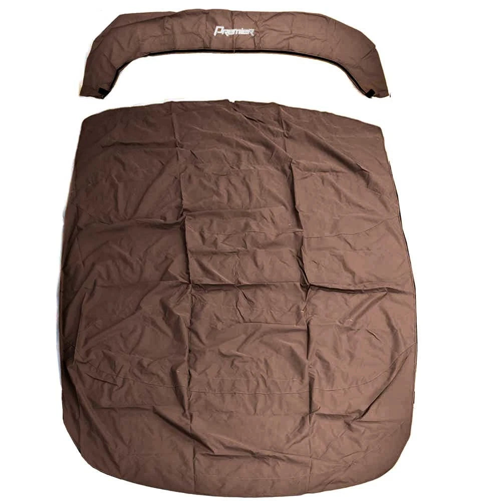 Premier Pontoon Boat Bimini Cover 45504-18 - Brown 160 X 125 with Boot