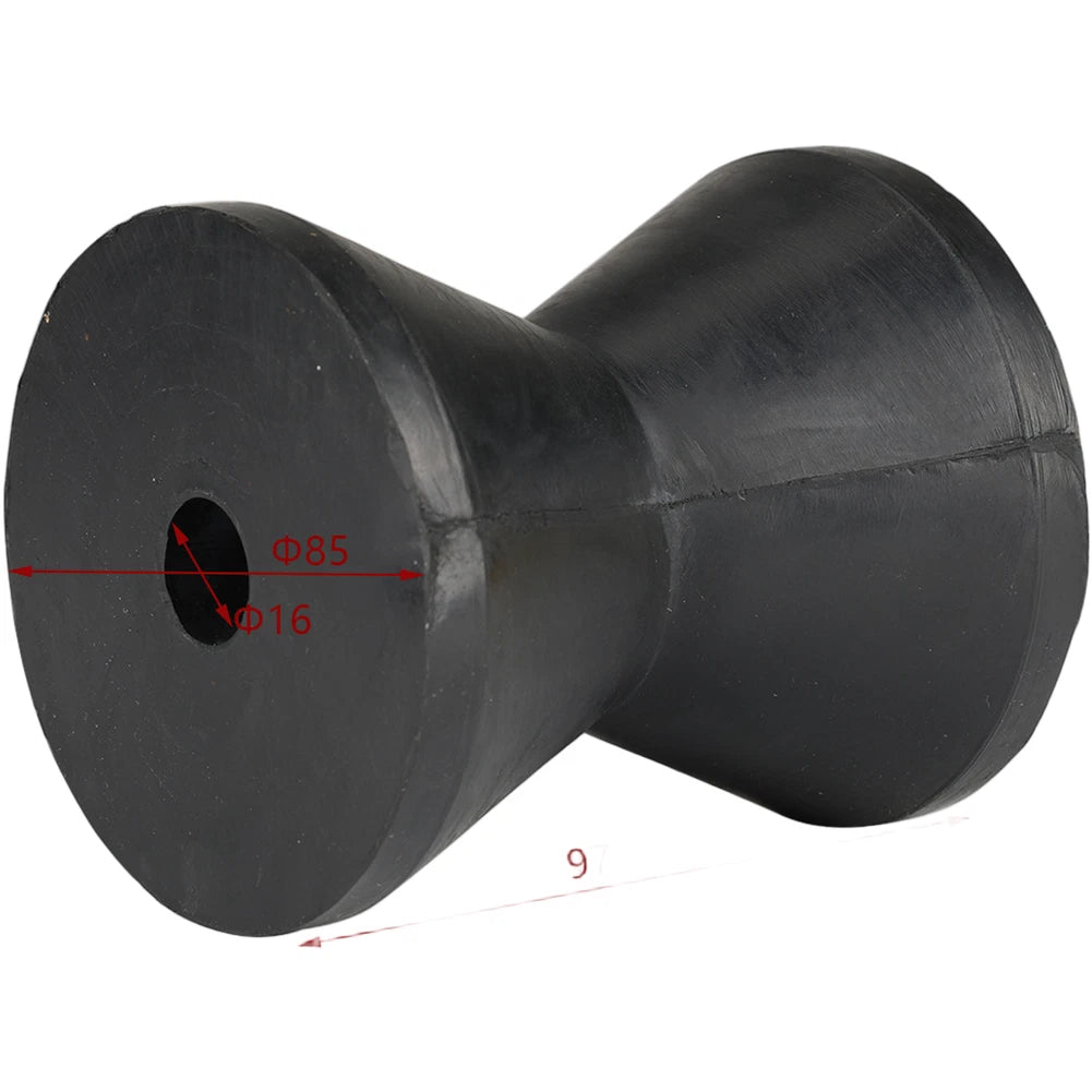 Bow Roller Black Rubber for Yacht Trailer Inflatable Boat and for Motorboat Use