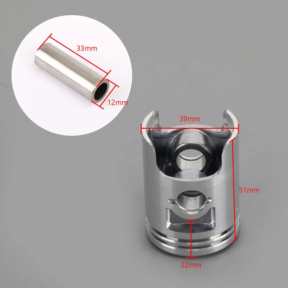 Piston Ring Kit Std 39mm for Honda Dio Tact Cabina Julio Elite Scoopy Lead 50 (T9)