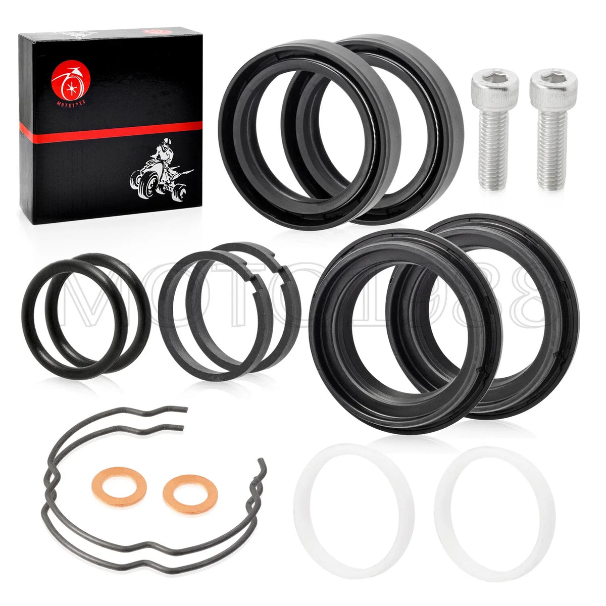 Front Fork Dust Oil Seals Rebuild Kit 39mm for Harley Sportster XL883 XL1200 FXD Dyna (2004–2023)