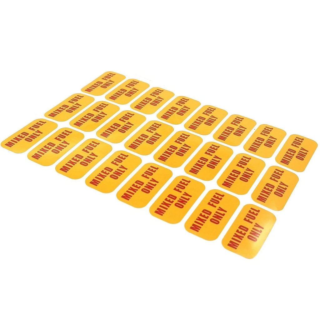 Mixed Fuel Only Sticker for Automotive Use - Weather Proof