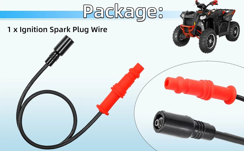 Ignition Spark Plug Wire & Cap for Polaris Sportsman 500 550 (1996–2014)