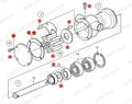 Water Pump Repair Kit for Volvo Penta MD17 MD17C MD17D (21951368)