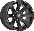 SEDONA Spyder Wheel 12x7 4/156 4+3 Black for ATV/UTV, Satin Finish