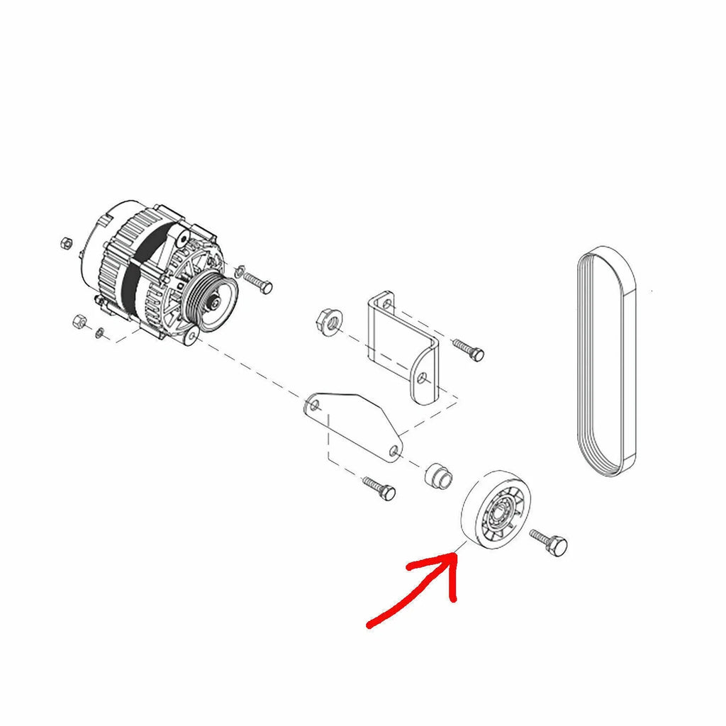 Serpentine Belt Idler Pulley for MerCruiser Stern Drive (865598, 818382)