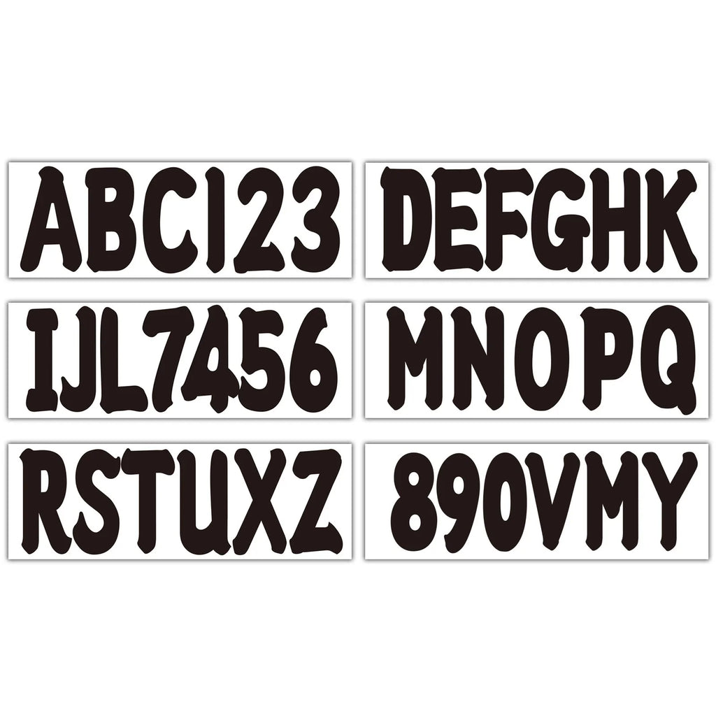 Set of 4 Boat Hull Identification Registration Kits A-Z & 0-9 for Marine Vehicle
