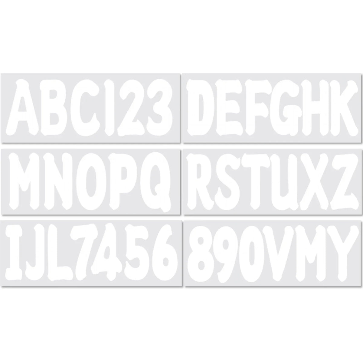 Boat Registration Decals A-Z & 0-9 for Customization
