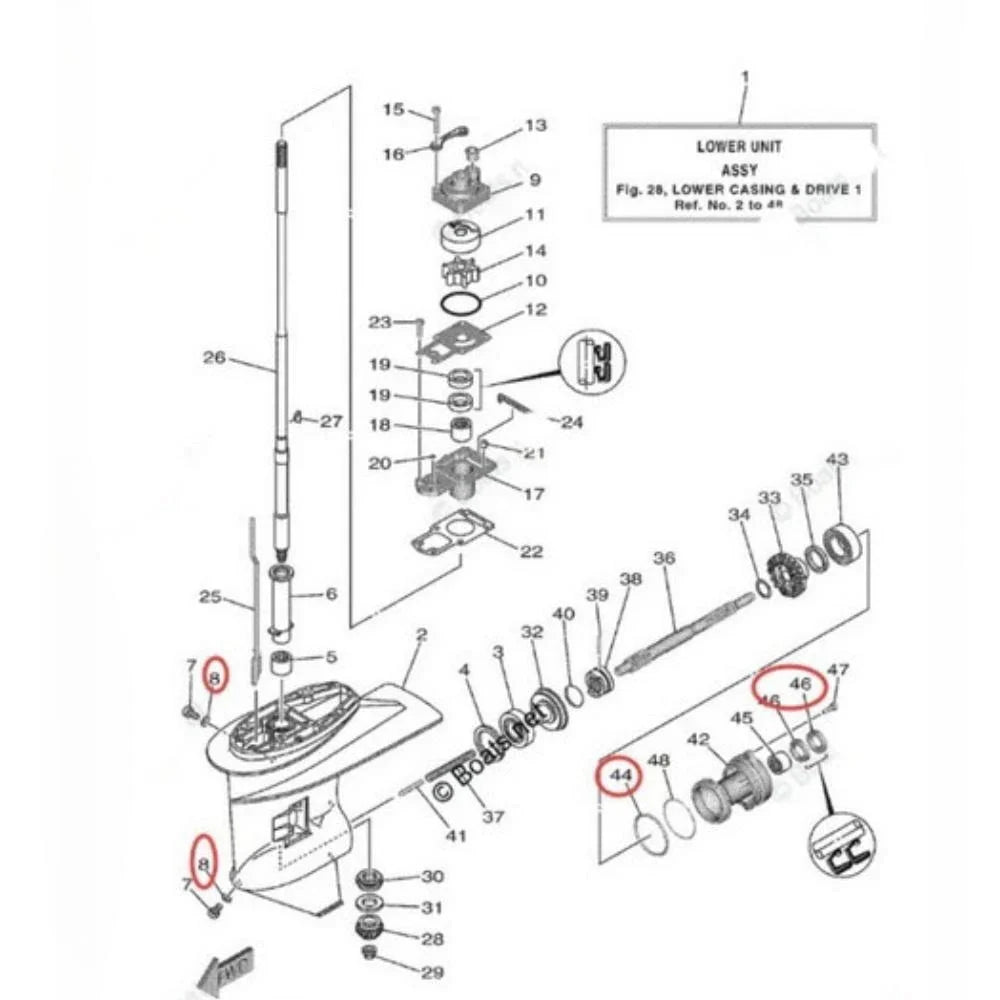 Lower Unit Seal Kit for Yamaha Outboard (93101-20M07)