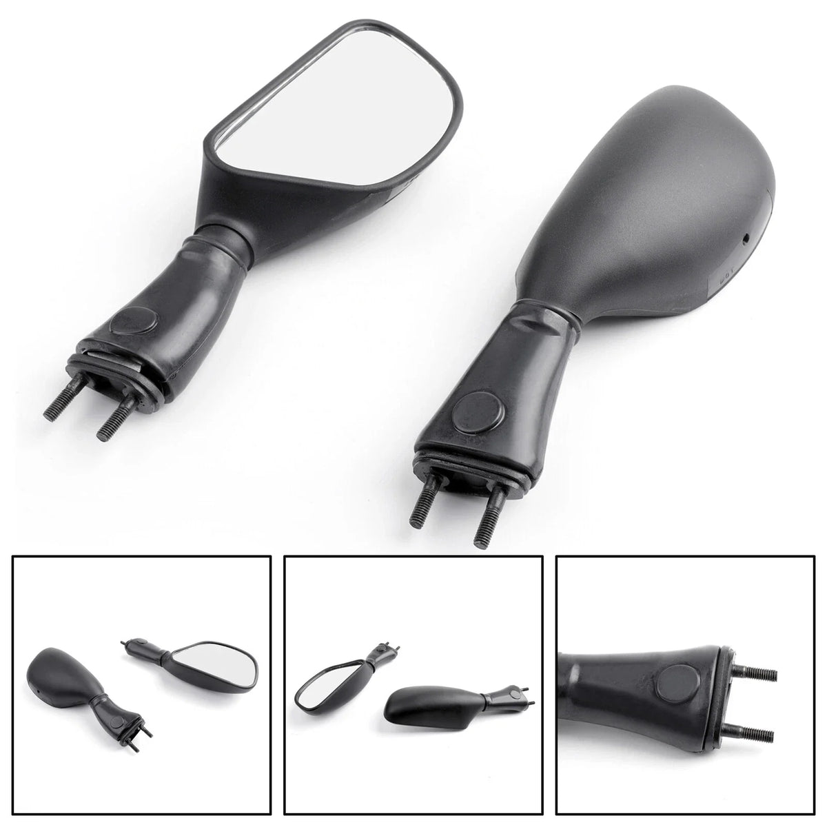 Mirrors for Kawasaki ZX6R ZX9R (1998–2003) Black