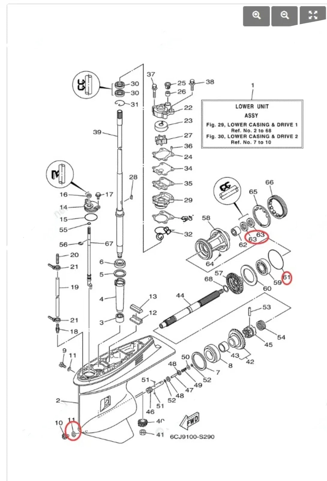 Lower Unit Seal Kit for Yamaha (40-100 HP) (93101-25M03, 93210-86M39)