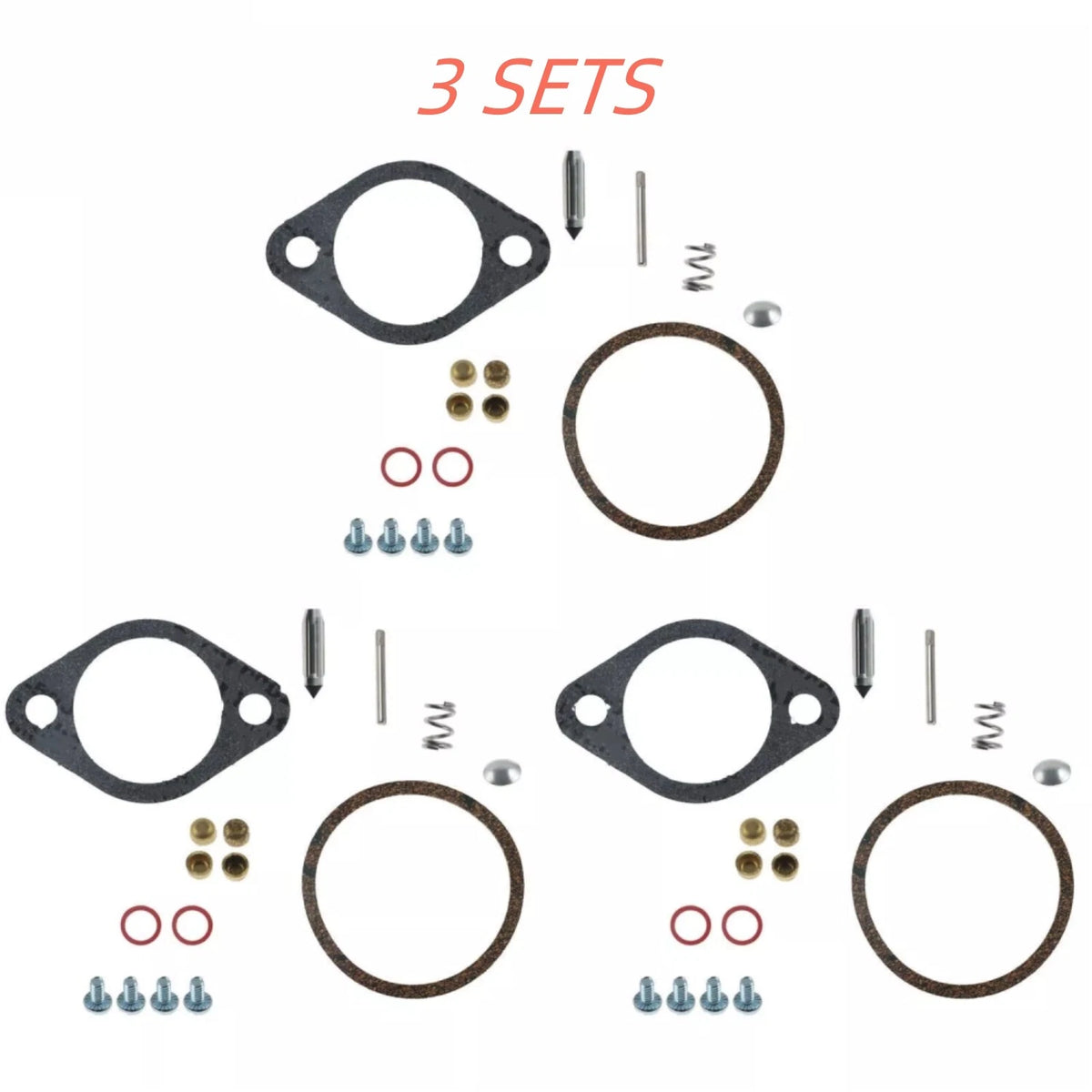 3Sets for Mercury Force 90/95HP Outboard Carburetor Rebuild Kit FK10357 809735A1