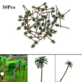 50pcs Coconut Palm Trees for Diorama Park Landscape Decoration